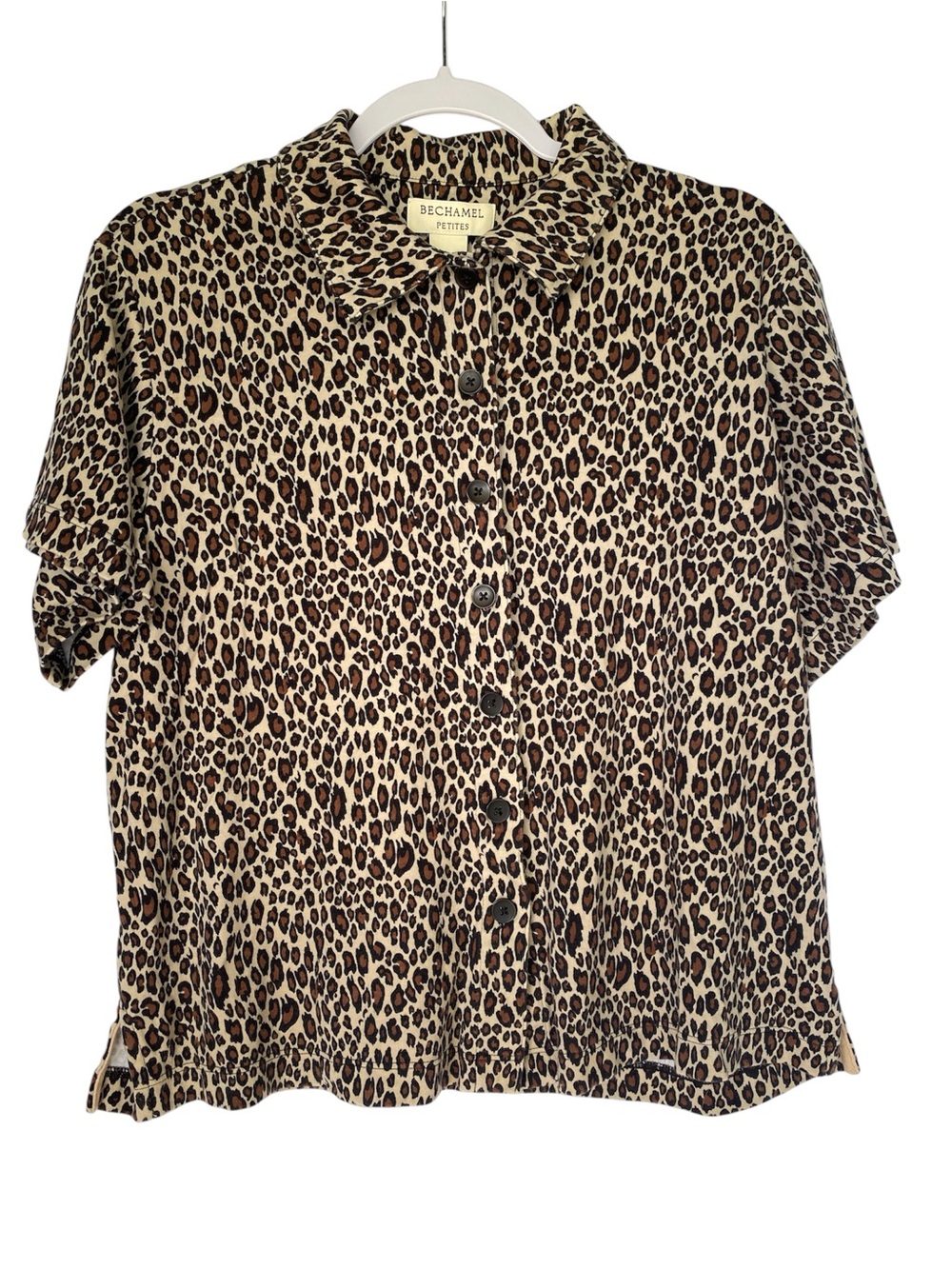 Bechamel Petite Leopard Print Shirt - Brown/Tan/Black